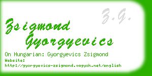 zsigmond gyorgyevics business card
